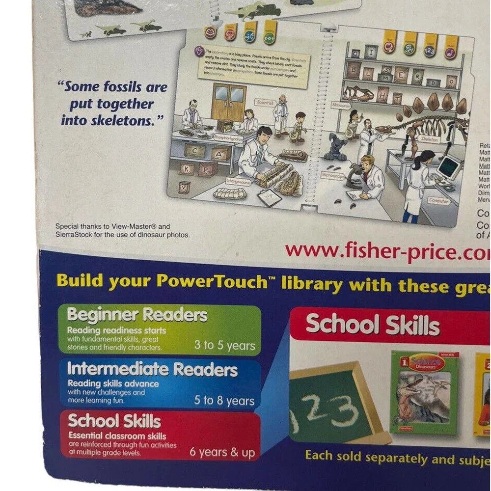 NEW Fisher-Price Power Touch Book: Science: Grade 1: Dinosaurs Learning‎ School